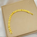 Vietnam gold-plated double heart bracelet - minimalist fashion bangle for women, personalized gift