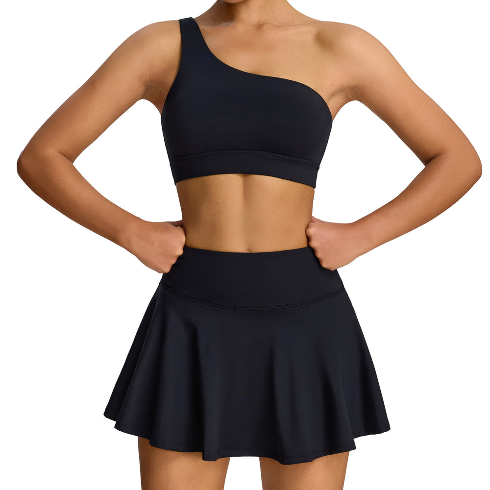 Fashionnew arrival tennis skirt suit women's badminton running yoga short skirt suitfashion tape fitness sports skirt pants