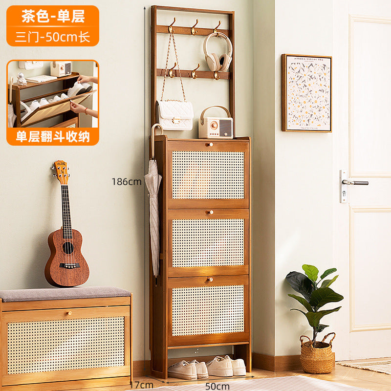 Simple shoe rack household door multi-layer with door dust-proof entry shoe rack shoe cabinet high vertical integrated storage rack