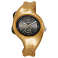 Gold shell black surface
