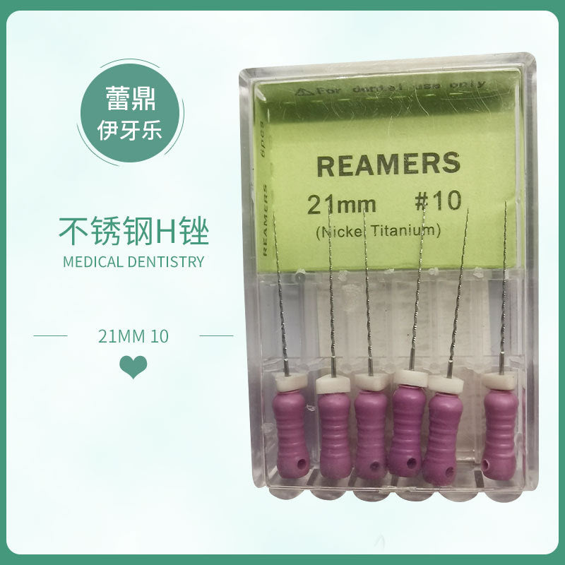 Dental H file K file Enlarged needle Root canal Stainless steel file Nickel titanium file R file One box of six boxed manometry needles Hand use
