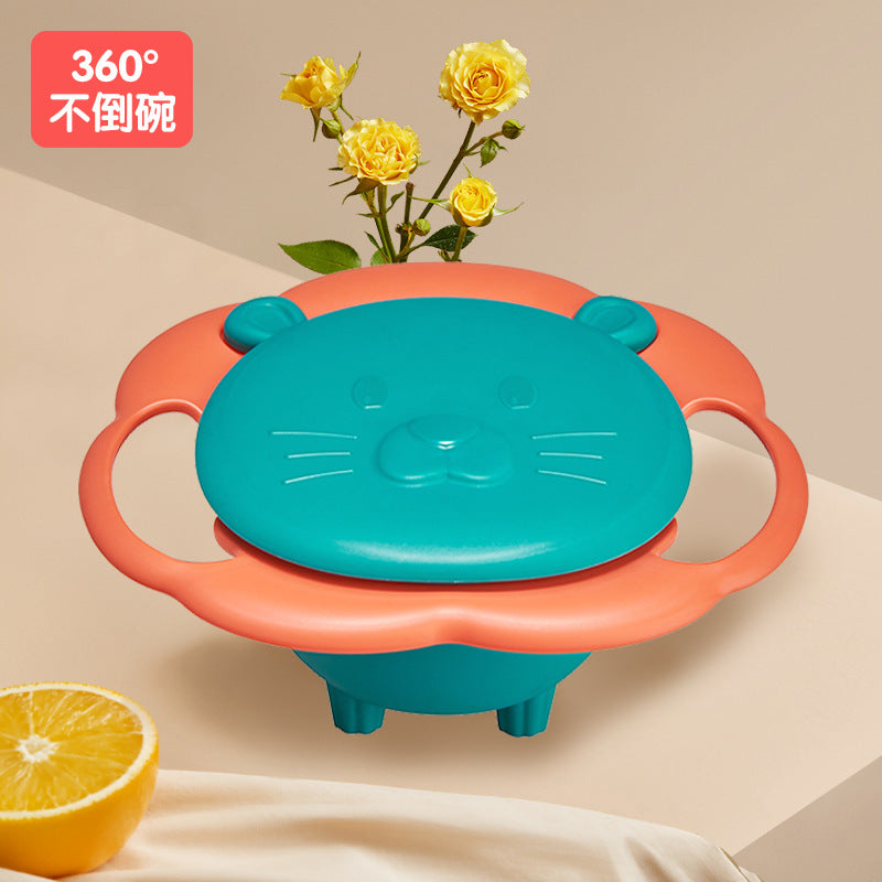 Baby bowl - 360° rotating gyro bowl, flying saucer bowl, baby balance bowl, kids' spill-proof, anti-scald, drop-proof feeding bowl