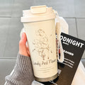 New 316 stainless steel lily of the valley insulated tumbler - stylish, portable coffee mug with dual-drink straw