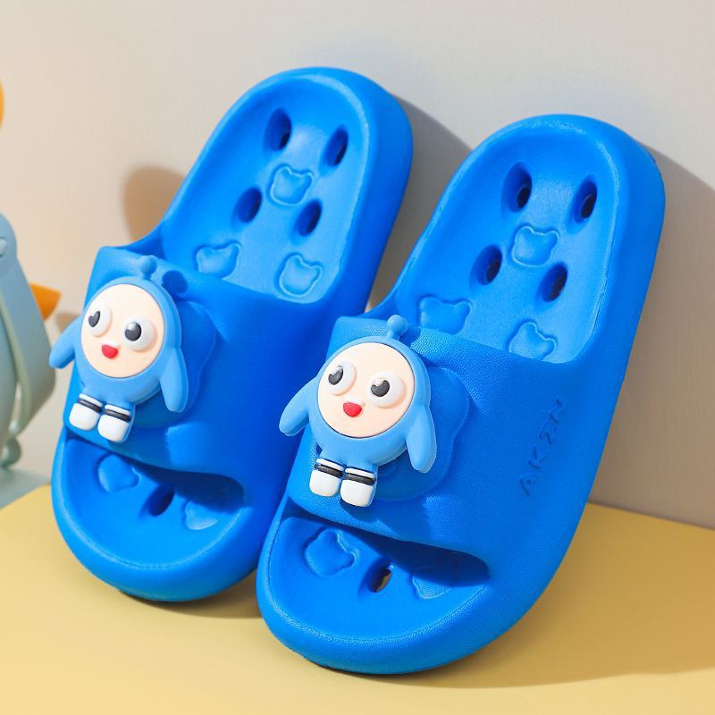 Eva kids' leak-proof cartoon anti-slip hollow-out summer home quick-dry baby slippers bathroom girls' bath slippers
