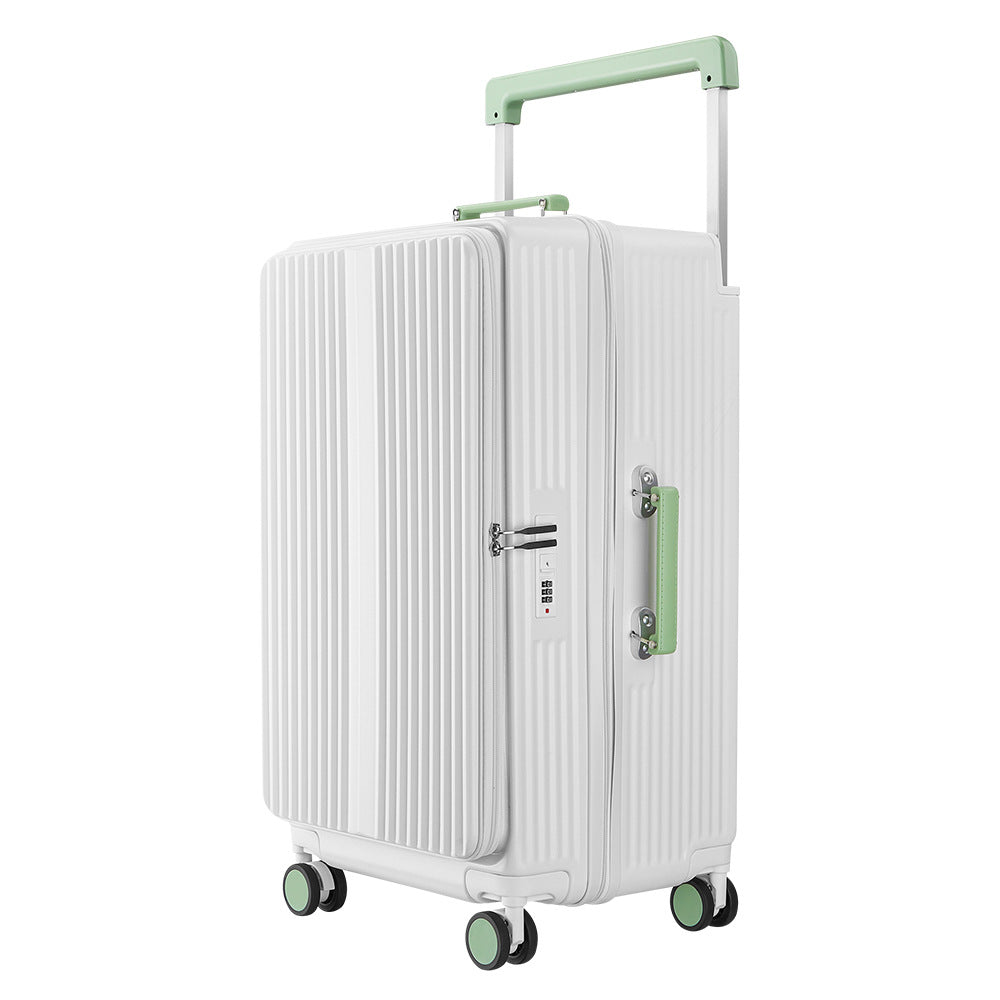 Expandable all-pass deep warehouse 24-inch suitcase anti-drop large capacity multi-functional wide trolley case side open lid password box