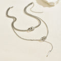 Long necklace wholesale european and american cross-border alloy diamond jewelry accessible luxury niche necklace women's tassel stacked clavicle chain