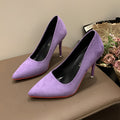 2026 summer new pointed-toe stiletto slip-ons: dopamine dress shoes, versatile for any outfit, elegant high heels