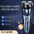 Full body multifunctional shaver, washable electric beard trimmer, portable men's razor, quiet operation, long battery life