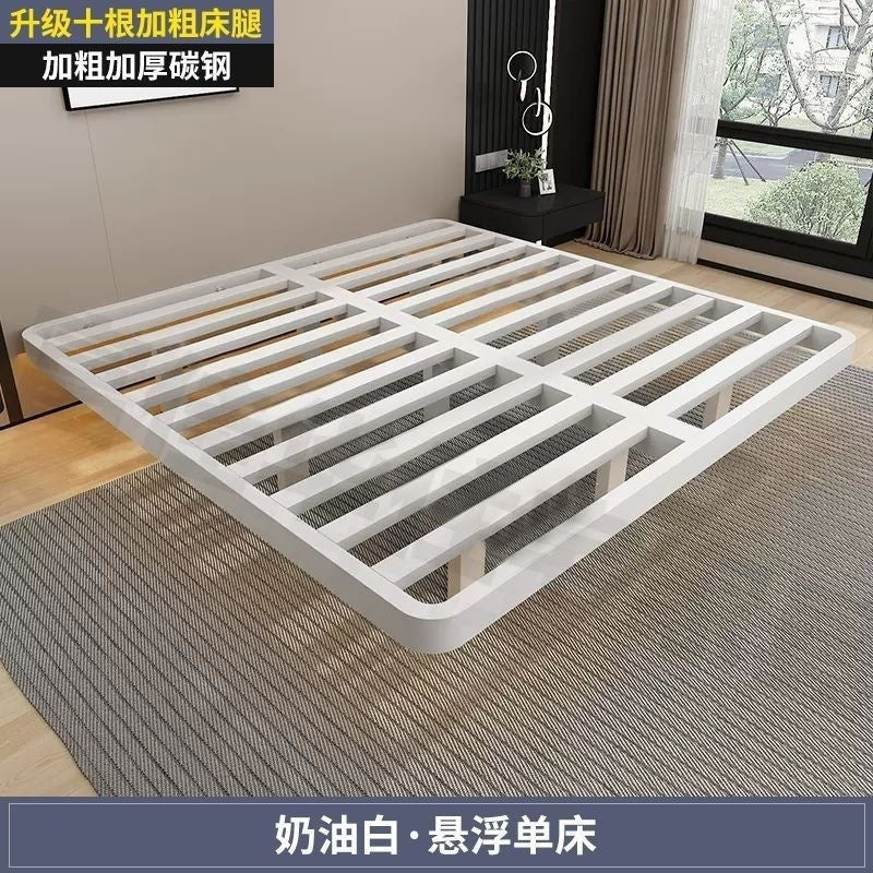 Floating bed modern casual japanese style normcore silent double bed all-steel row frame master bedroom iron bed frame