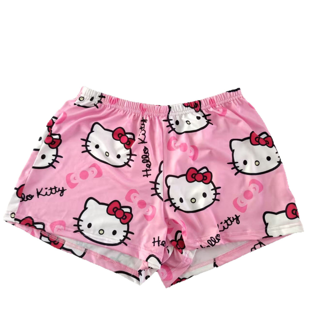 Fashion  summer best selling hello kitty walking pants cartoon pajamas women's summer thin casualloosenew arrival home