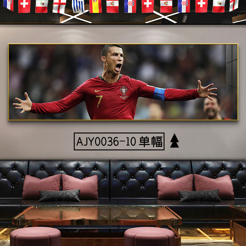 2024 Spain wins the championship decorative painting European Cup Cristiano Ronaldo poster hanging painting sports color store wall football star decoration