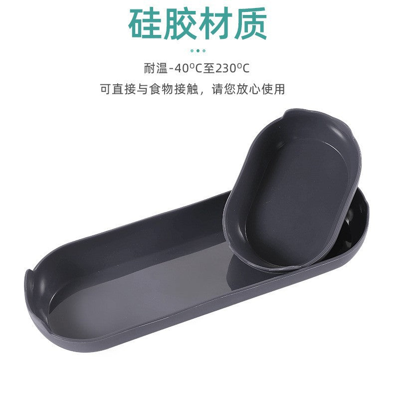 Silicone cake mold 4-piece set - high temperature resistant baking kitchen tools - oval baguette baking pan