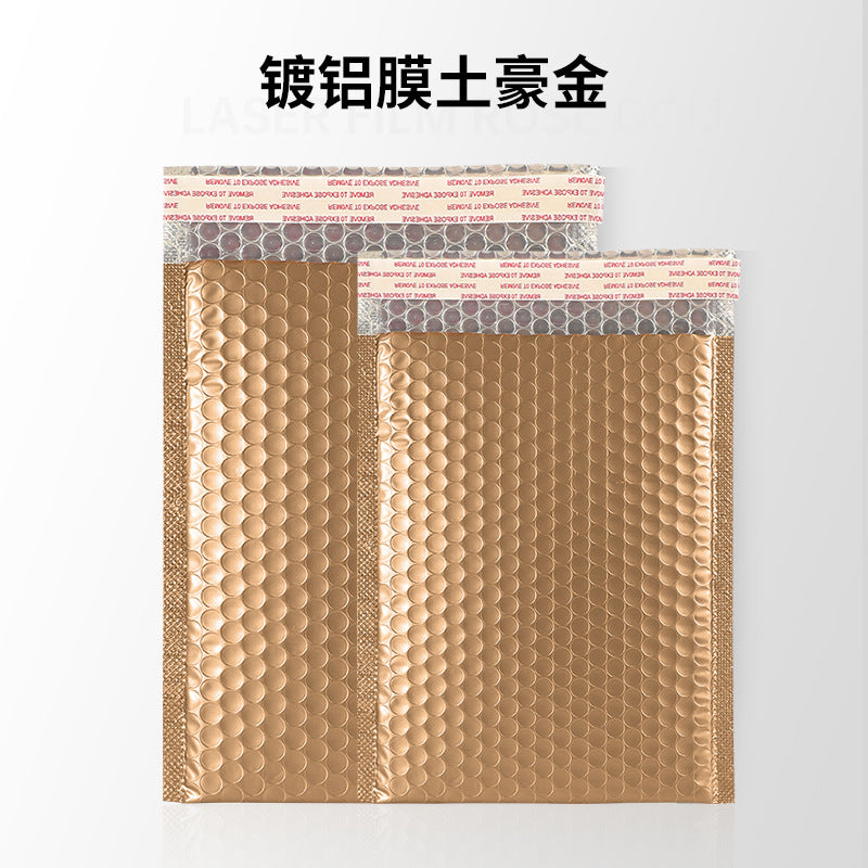 Aluminized film bubble envelope bag Thickened self-adhesive foam bag Spot gold and silver laser bubble bag Manufacturer wholesale