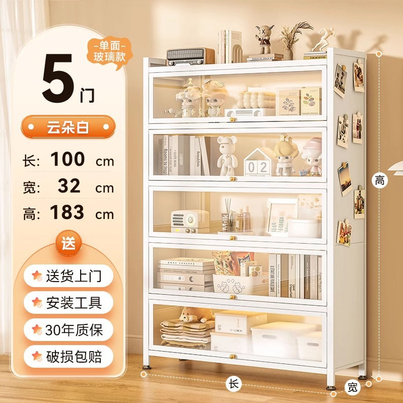 Figure display cabinet glass display cabinet model display rack steel storage cabinet for home dustproof collection storage cabinet