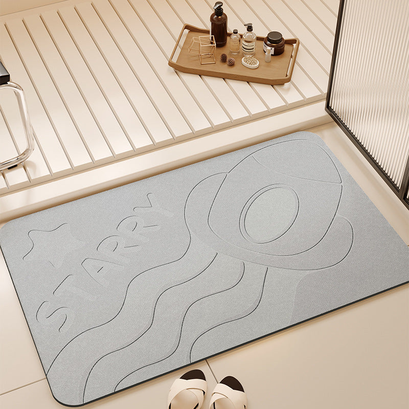 Diatom mud bathroom absorbent floor mat bathroom door shower room quick-drying toilet foot mat non-slip mat carpet bathroom