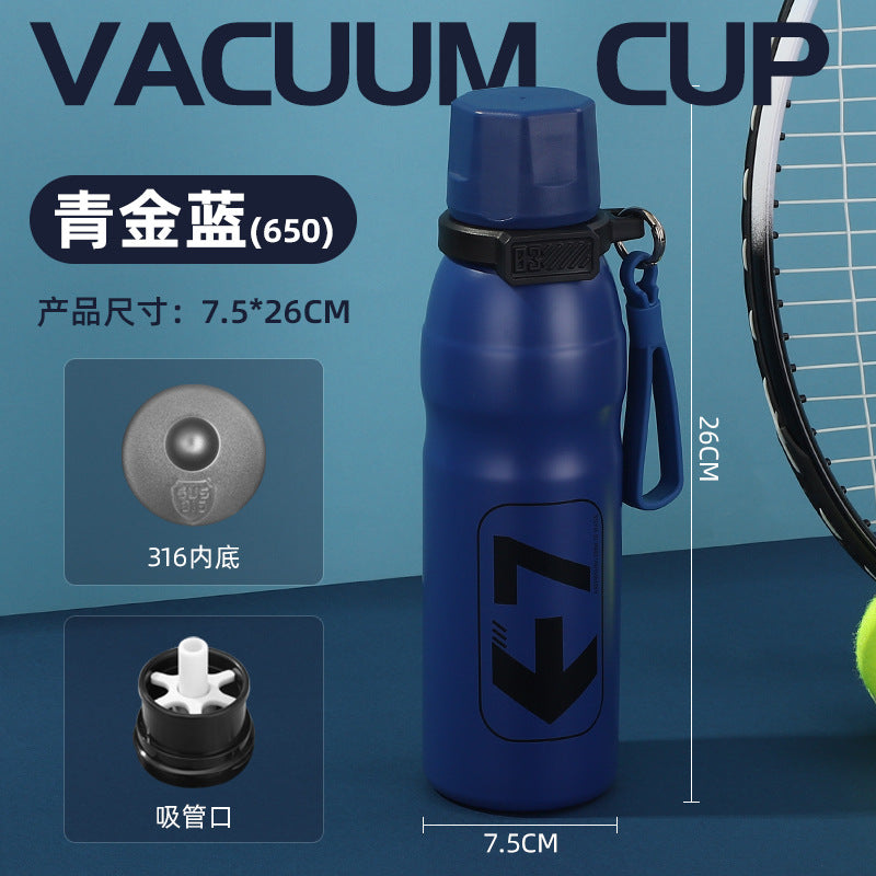 Amazon cross-border 316 stainless steel thermos cup travel kettle straw sports water kettle outdoor hikingcycling water kettle
