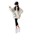 Girls'  new spring/autumn longline oversized jacket - trendy & chic top for girls - stylish spring/autumn sweatshirt