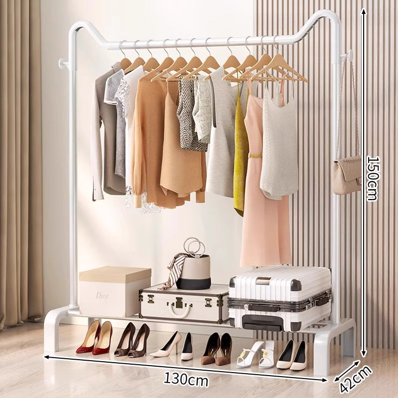 Freestanding coat rack - multi-functional clothes hanger for home, bedroom, balcony, dorm room - easy to assemble
