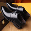 Genuine soft leather men's dress shoes - new spring/autumn collection - business formal leather shoes for men - korean style soft leather pointed toe - british style mid-aged wedding shoes