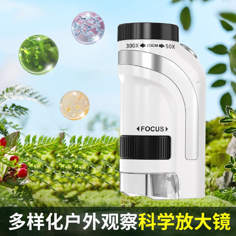 children's portable handheld microscope science experiment kit - educational toys for primary and secondary school students - wholesale