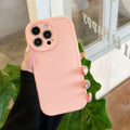 Lambskin leather case for apple iphone 16, big eye frosted grooved leather phone case, iphone 13 protective cover