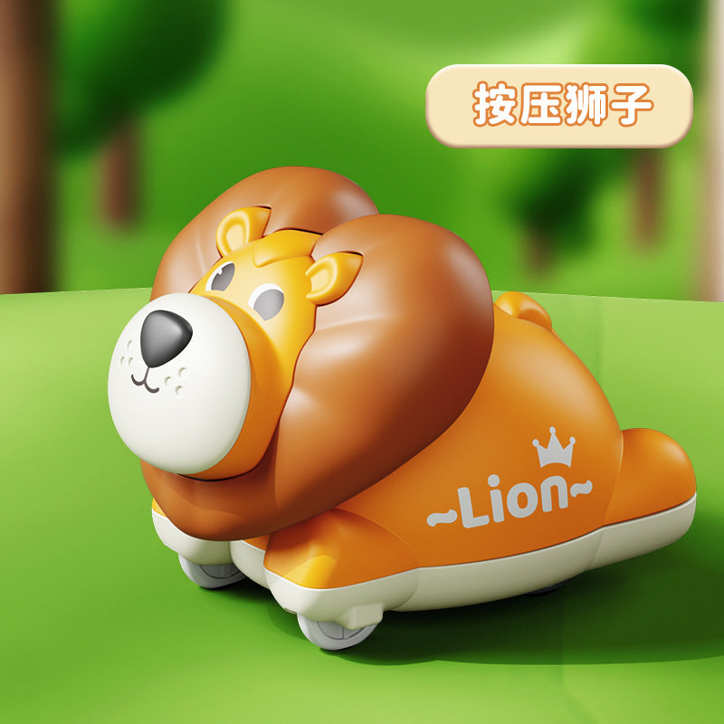 Tiktok hot-selling children's educational & fun toy car - press-and-go cartoon cute pet designs - perfect gift for boys, girls, and kindergarten students