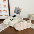 German army trainer platform sneakers - women's versatile white shoes, new chic & niche design for autumn 2025, student style athletic board shoes