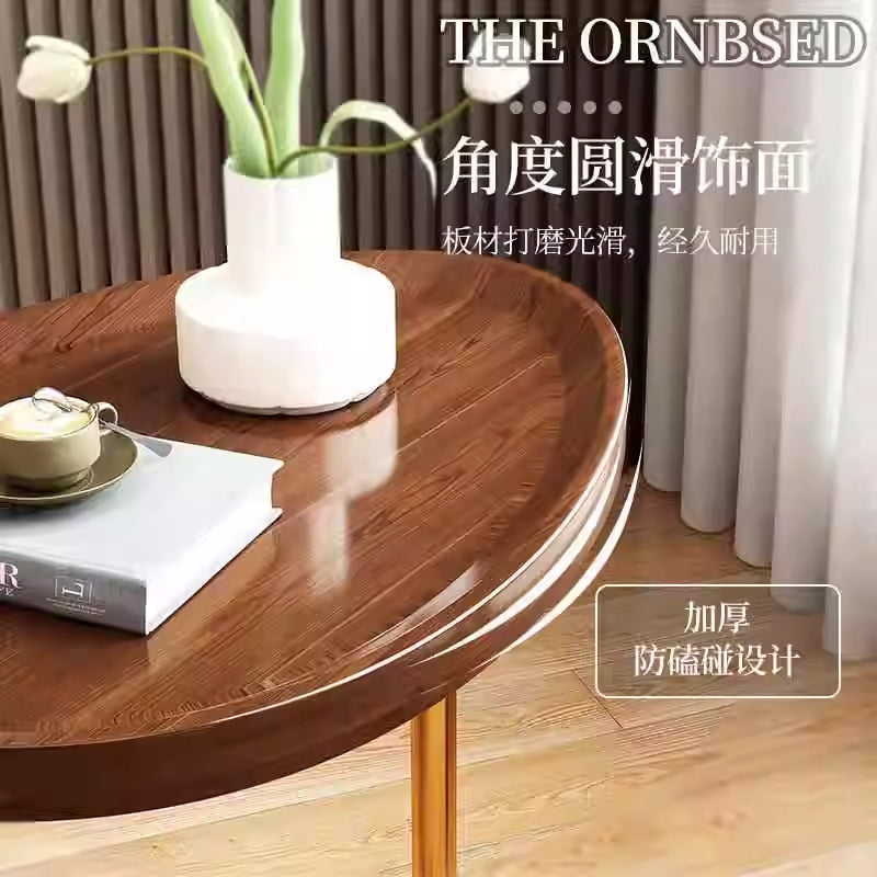 Influencer-approved bedside storage shelf, small round table, simple home sofa side table, coffee table, bedside cabinet, modern minimalist bedroom