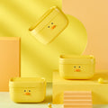 Little yellow duck tissue box wall-mounted punch-free bathroom toilet paper holder cartoon cute waterproof storage box organizer shelf
