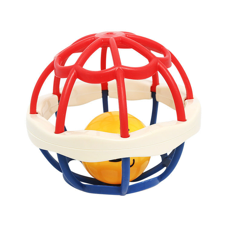 Baby rattle 6-piece set Baby educational soothing toy Toothpaste soft glue hand rattle 3-12 months newborn