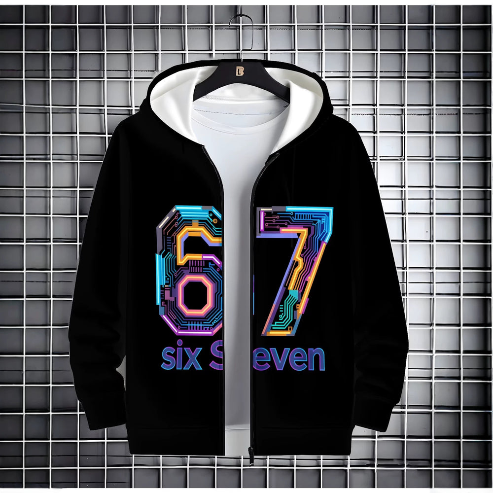 Kids' hoodie jacket, cross-border hot seller: cute cartoon print fashion zip-up hoodie for girls, dropshipping available