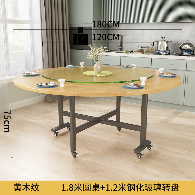 Dining table for homesmall apartment foldable table retractable dining table foldable large round table modern casual dining table