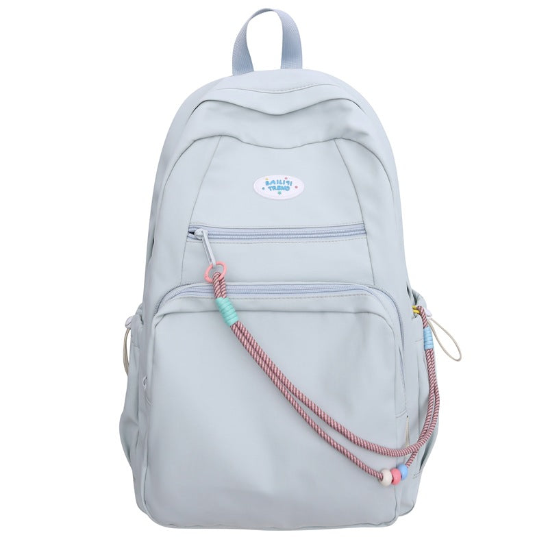 New arrivalstylish pain layer dual-purpose school bag large capacity pure color detachable pain bag primary school student middle school student backpack