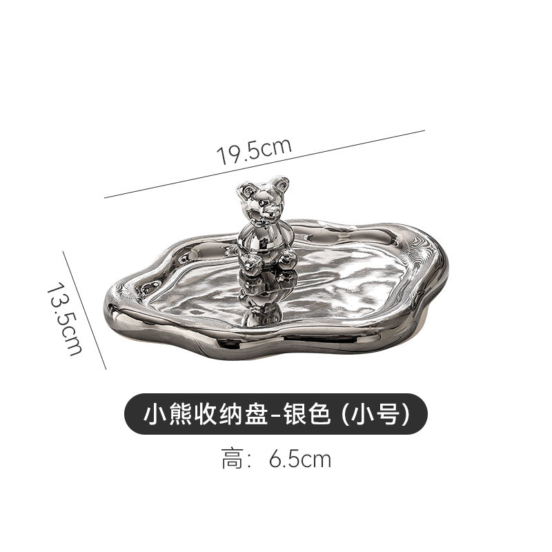 Inspopular same style electroplating photo props desktop jewelry storage display tray tea break stall accessible luxury display tray