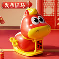 [customized] cartoon cute horse and lion awakening clockwork fun table decoration, durable horse year new year gift for kids toys