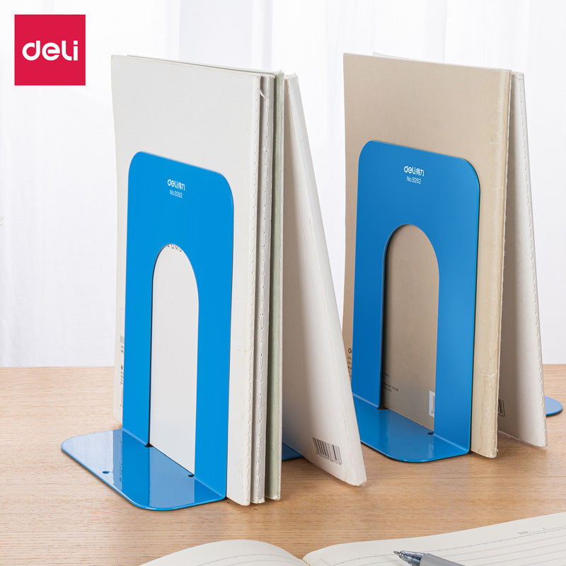Deli 9262 metal bookend relies on 7.5-inch iron bookend bookend bookstand iron bookend wholesale