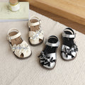 Girls' sandals:  summer new rhinestone princess sandals, kids' velcro anti-slip closed-toe anti-kick beach shoes