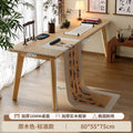 Solid wood computer desk, minimalist wall-mounted double desk for writing and studying, home bedroom narrow desk, office desk