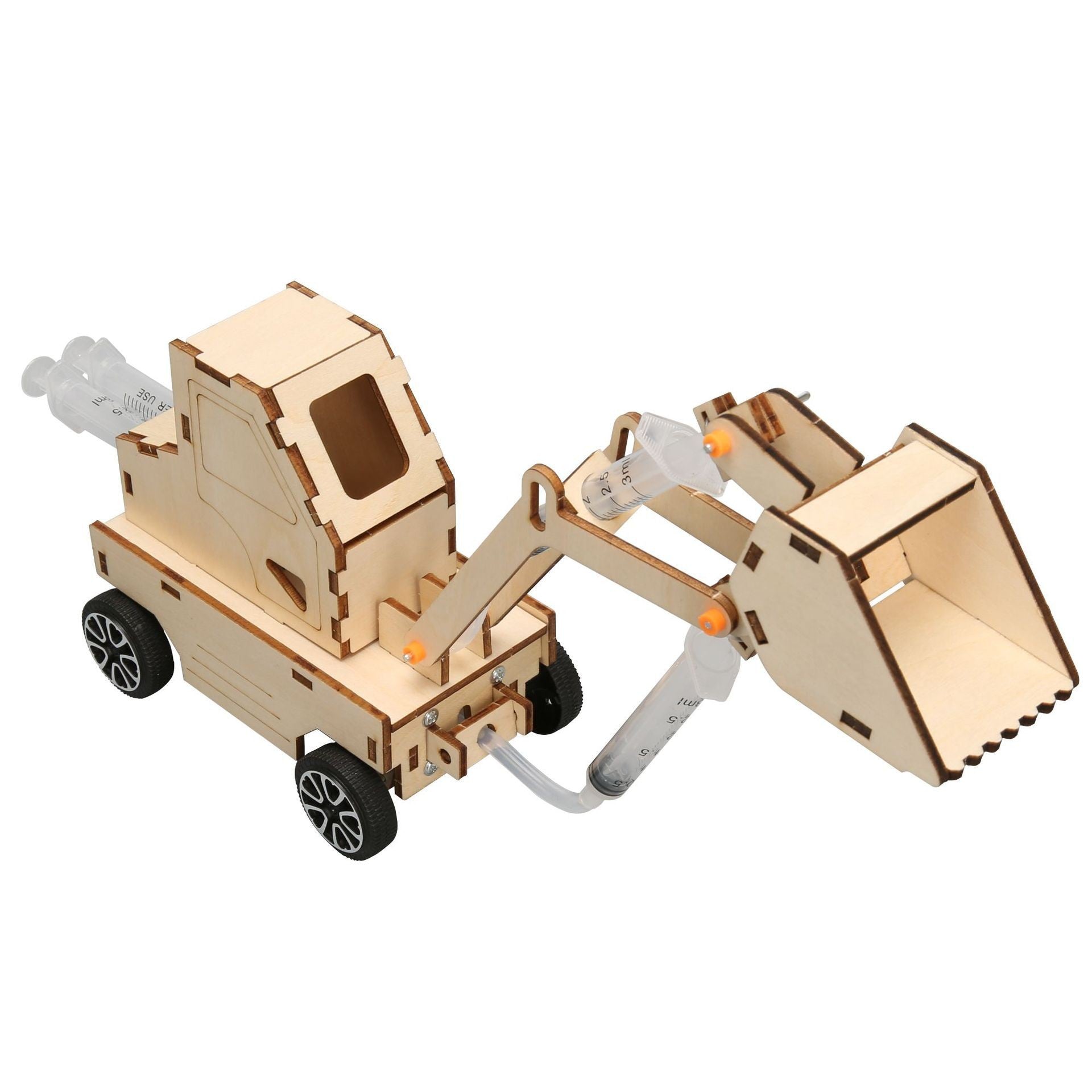 Primary school students steam technology handmade equipment digging hydraulic loader material package older children DIY small making toys
