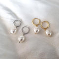 Irregular baroque freshwater pearl earrings for women, s925 sterling silver fashion pearl earrings - direct from the manufacturer