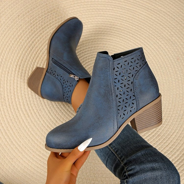 autumn new arrival: women's plus-size high heel leather boots for cross-border e-commerce. wholesale price: $0.67. dropshipping available on  and . sizes 36-43