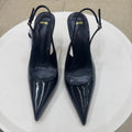 Spanish mng mango 2026 summer new pointed-toe patent leather sexy buckle closed-toe stiletto heel sandals for women