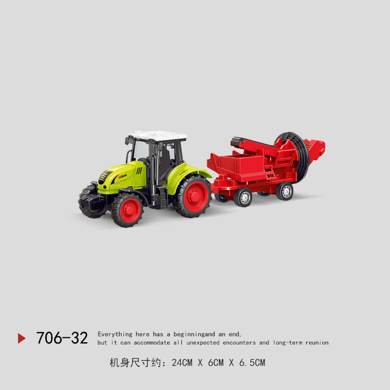 Kidsartificial inertia farmer truck tractor model detachable engineering vehicle farm series toys cross-border wholesale
