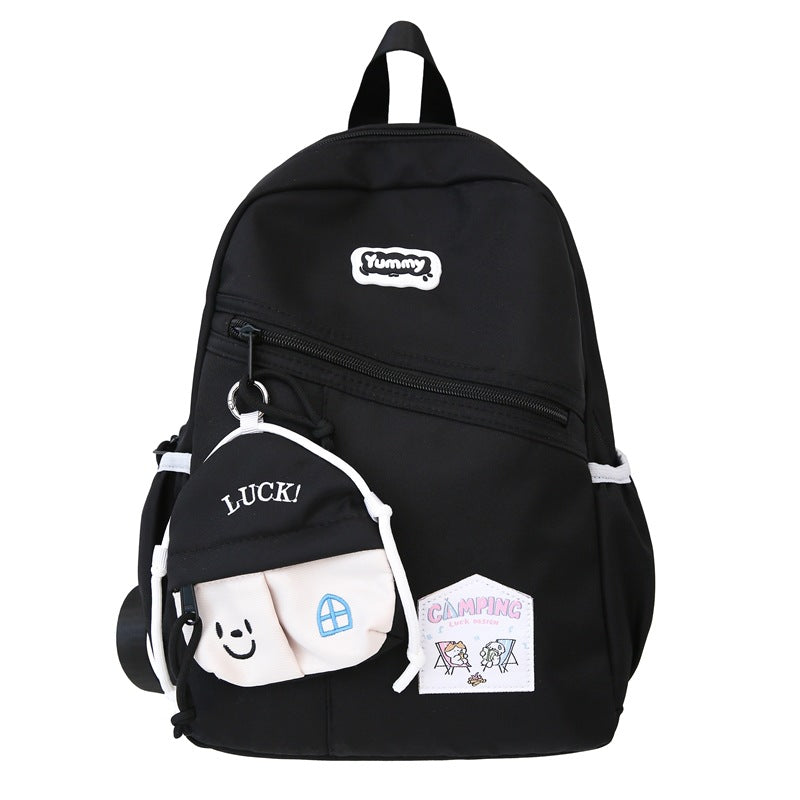 College student schoolbag, junior high school student backpack, women's summer Korean style fashion, large capacity and light high school travel backpack tide