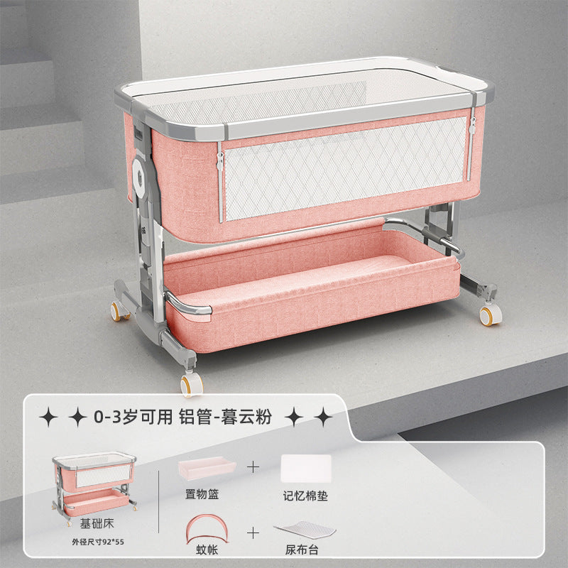 Baby crib - portable, foldable, multi-functional bassinet - newborn & toddler convertible bed