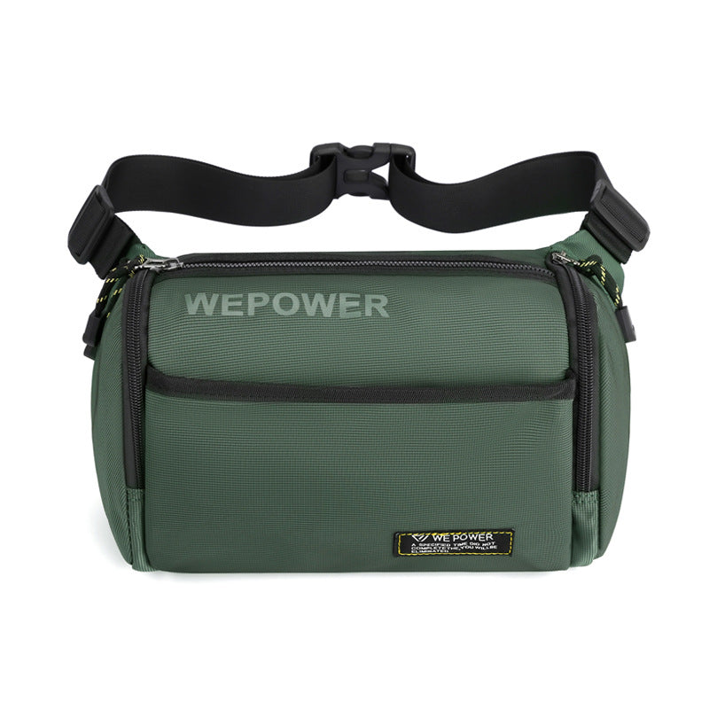 Cross-border new trendy men's breast bag large-capacity shoulder bag anti-splashing messenger bag casual outdoor sports fanny pack