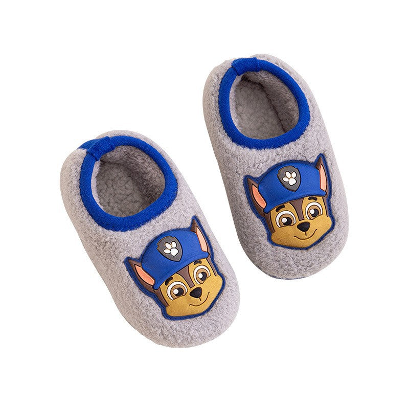 Factory direct wholesale custom paw patrol kids' cotton slippers - 2025 new winter indoor closed-toe non-slip cotton slippers