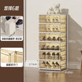 Foldable shoe box transparent no-assembly shoe cabinet shoe organizer shoe rack home entrance essential multi-layer simple space-saving