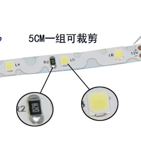 LED2835 light strip 12v super bright 0.2W light box signature resin luminous mini word light strip S type soft light strip
