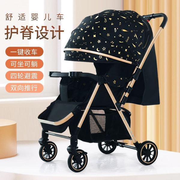 Stroller Walking Baby Ultra Lightweight Stroller Sitting and Lying Foldable Children's Baby Stroller Going Out